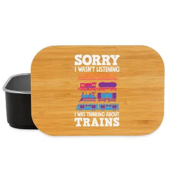 Je n’ai pas écouté. J’ai pensé à l’humour drôle des trains. - Boîte à goûter - noir - Devant