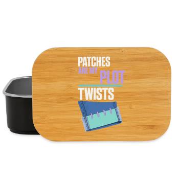 Patches Are My Plot Twists – Flicken - Lunch Box - Schwarz - Vorne