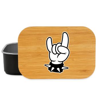 metal hand rock - Lunch Box - Schwarz - Vorne