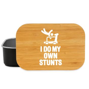 Lustige Laufband Training, I do my own stunts - Lunch Box - Schwarz - Vorne