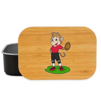 Monkey American Football Sports - Lunch Box - black - Front