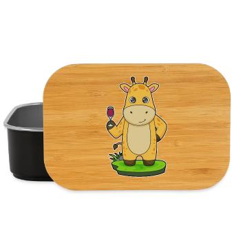 Giraffe Rotwein - Lunch Box - Schwarz - Vorne