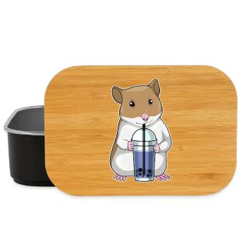 Hamster Bubble Tea - Boîte à goûter - noir - Devant