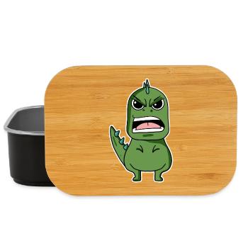 Dino en colère - Boîte à goûter - noir - Devant
