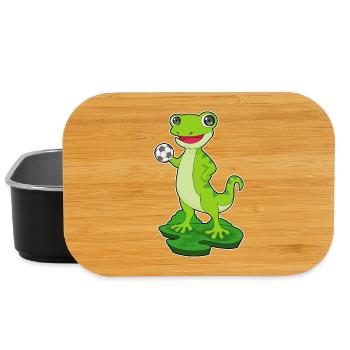 Gecko Handball Player Handball - Boîte à goûter - noir - Devant