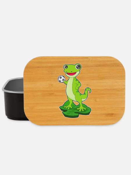 Gecko Handballspieler Handball - Lunch Box - Schwarz