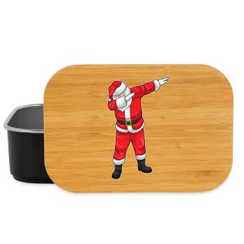 Danse hip-hop de Noël du Père Noël - Boîte à goûter - noir - Devant