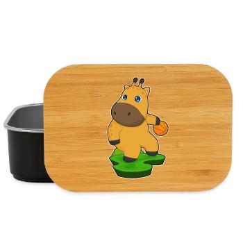 Giraffe Basketball Player Basketball - Lunch Box - black - Front