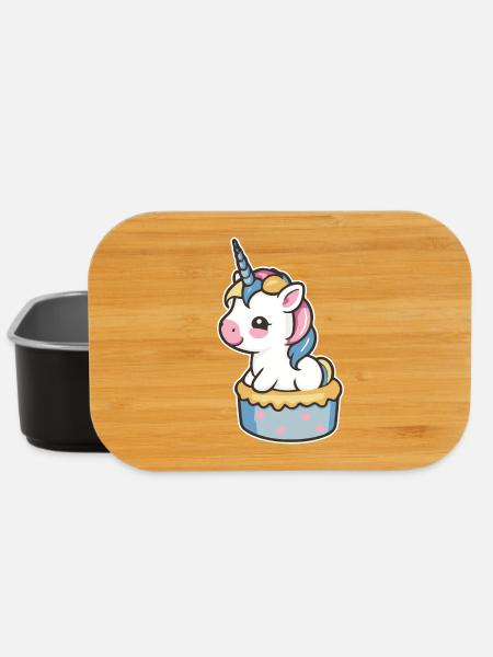 Einhorn Torte - Lunch Box - Schwarz