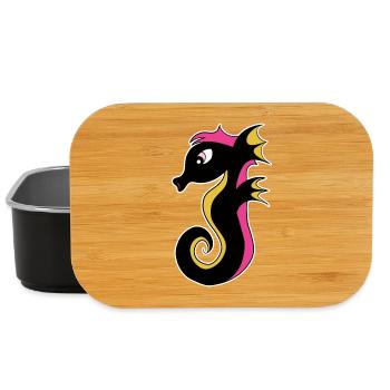 Blühendes Neon-Seepferdchen - Lunch Box - Schwarz - Vorne
