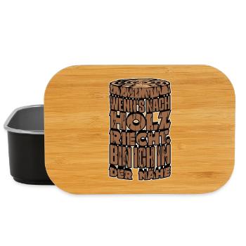 Déclaration de bûcheron bois forêt forêt boiserie - Boîte à goûter - noir - Devant