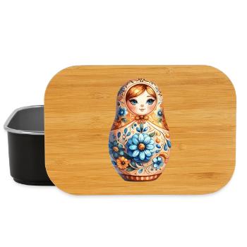 Matrjoschka edel Geschenk - Lunch Box - Schwarz - Vorne