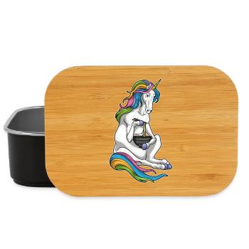 Unicorn Chef Ramen Cooking - Lunch Box - black - Front