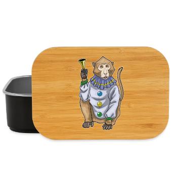 Affe Clown Clown-Hupe - Lunch Box - Schwarz - Vorne