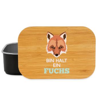 Bin halt ein Fuchs Rotfuchs Klug Clever - Lunch Box - Schwarz - Vorne