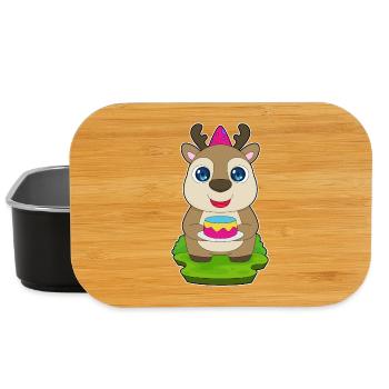 Reindeer Birthday Cake - Lunch Box - black - Front