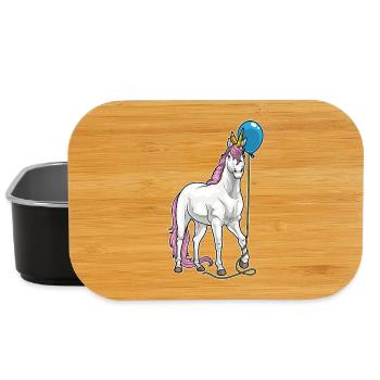 Einhorn Luftballon - Lunch Box - Schwarz - Vorne