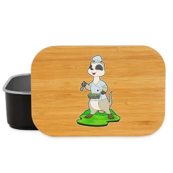 Erdmännchen Koch Pfanne Kochen - Lunch Box - Schwarz - Vorne