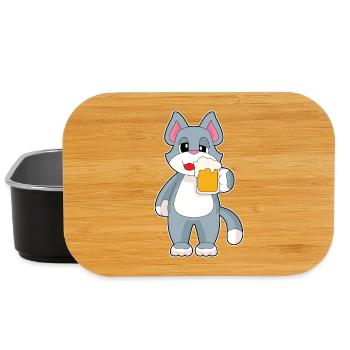 Katze Bier - Lunch Box - Schwarz - Vorne