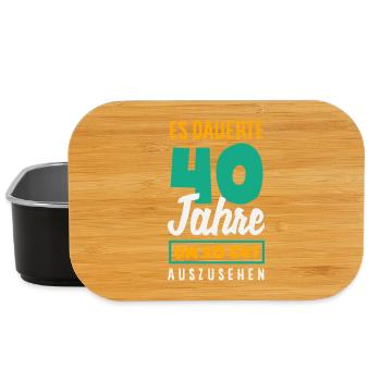 Funny 40th Birthday Gift Birthday Shirt - Lunch Box - black - Front