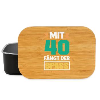Funny 40th Birthday Gift Birthday Shirt - Lunch Box - black - Front