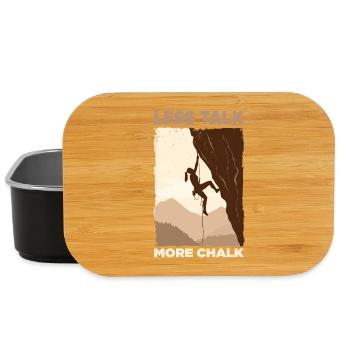 Bergsteiger-Silhouette, motivierendes Design - Lunch Box - Schwarz - Vorne
