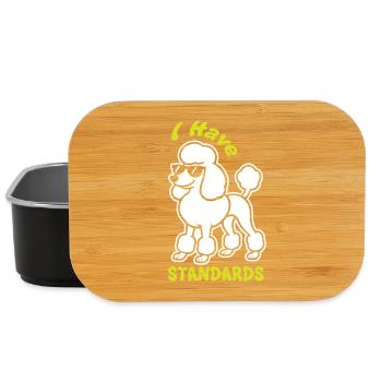 Ausdrucksstarker Pudel mit Sonnenbrille - Lunch Box - Schwarz - Vorne