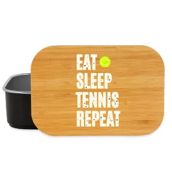 Eat Sleep Tennis Repeat - Lunch Box - Schwarz - Vorne