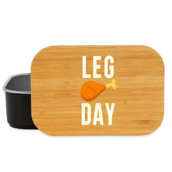 Fun Leg Day Thanksgiving  Costume Turkey Day - Lunch Box - black - Front