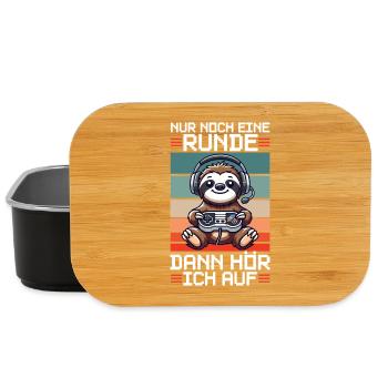 Nur Noch Eine Runde Dann Hör Ich Auf Faultier - Lunch Box - Schwarz - Vorne