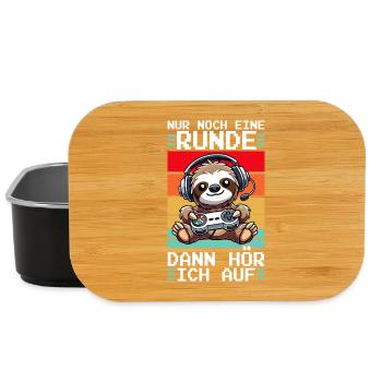 Nur Noch Eine Runde Dann Hör Ich Auf Faultier - Lunch Box - Schwarz - Vorne