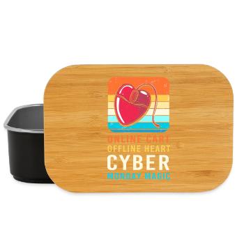 Cyber Monday shopping spree - Lunch Box - black - Front