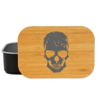Skull Grey - Lunch Box - black - Front