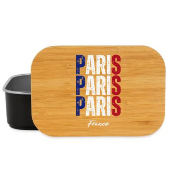 Paris France, mémoire de Paris - Boîte à goûter - noir - Devant