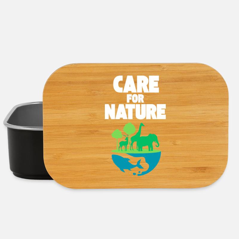 Prendre soin de la nature : Scène faunique - Boîte à goûter - noir