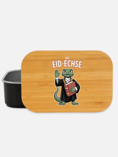 Oath Lizard Funny Reptile Justice Motif - Lunch Box - black