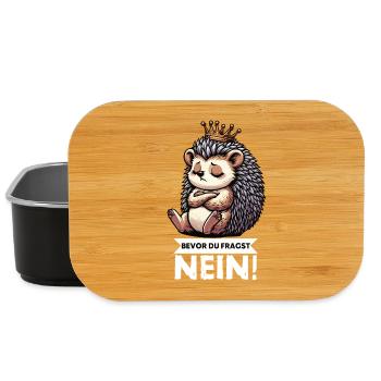 Bevor Du Fragst Igel Igelliebhaber Igelfan Stachel - Lunch Box - Schwarz - Vorne