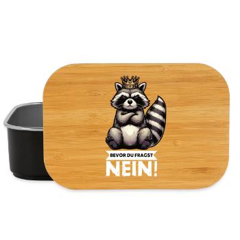 Avant que vous ne demandiez : Non, raton laveur, raton laveur, animal de la forêt - Boîte à goûter - noir - Devant