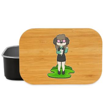 Hund Sekretärin Brille Büro - Lunch Box - Schwarz - Vorne