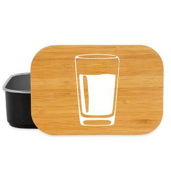 Glas Getränke Bar Gastronomie Geschenk - Lunch Box - Schwarz - Vorne