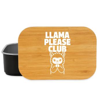 Llama Please Club – Cute Llama - Lunch Box - black - Front