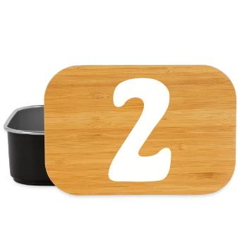 Two: Minimalist Numeral 2 | Second - Lunch Box - black - Front