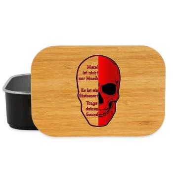 Halbskull Metal-Statement Rot Schwarz - Lunch Box - Schwarz - Vorne