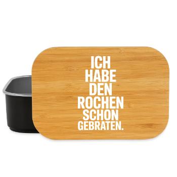 Rochen Schon Gebraten Stachelrochen Manta Rochen - Lunch Box - Schwarz - Vorne