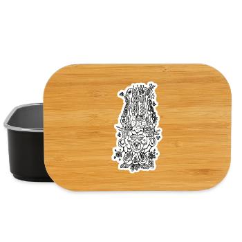 Shaman Head (outline) - Lunch Box - black - Front