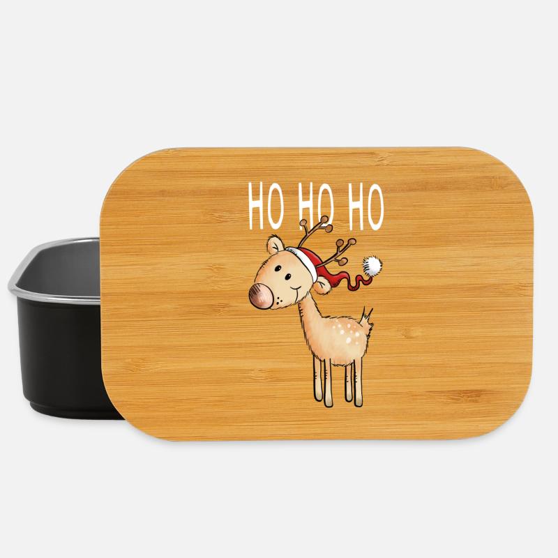 Ho Ho Ho kleines Rentier - Weihnachten - Comic - Lunch Box - Schwarz