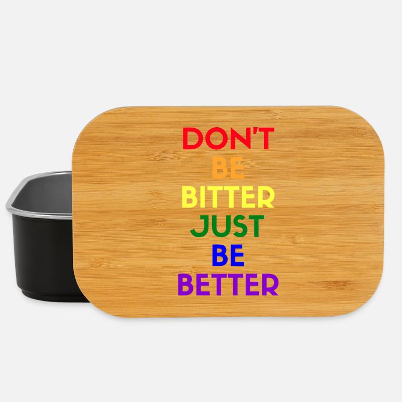 don't be bitter just be better - Lunch Box - Schwarz