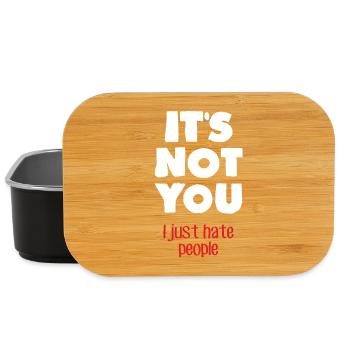 I hate people (dark) - Lunch Box - black - Front