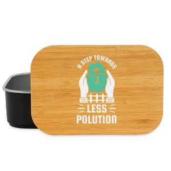 Pas vers une réduction de la pollution - Boîte à goûter - noir - Devant