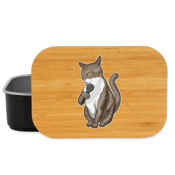 Chant du Chat Chanteur au Microphone - Boîte à goûter - noir - Devant